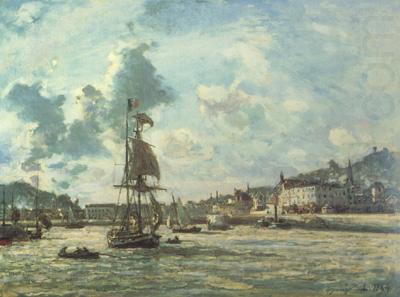 Entrance to the Port of Honfleur (Windy Day) (nn02), Johan Barthold Jongkind